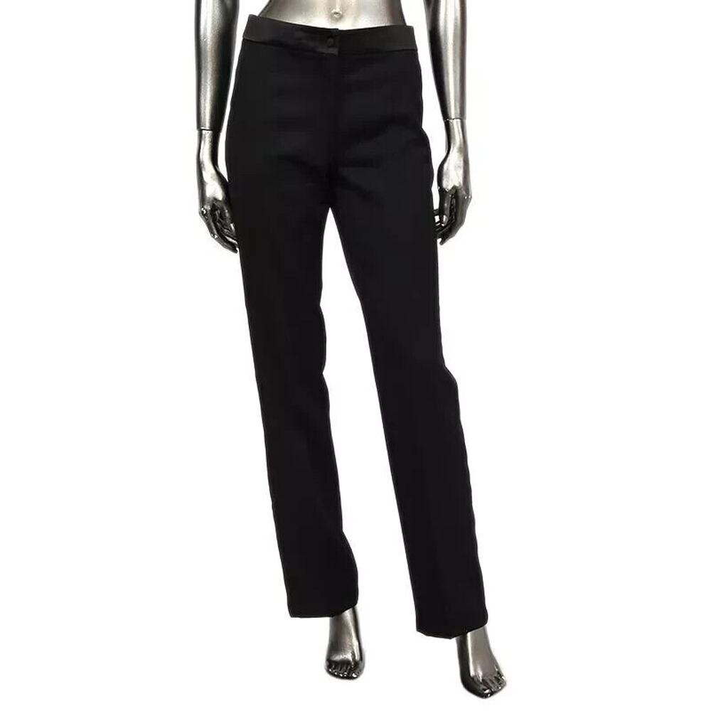 Yves Saint Laurent Black Edition Soir Straight Leg Crease Tuxedo Pant 40 / 6